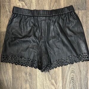 DVF - Leather Lace Trim Women's Shorts - 4